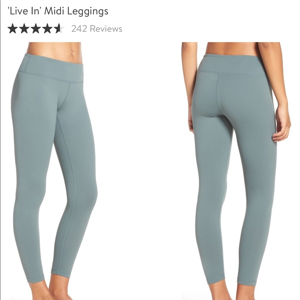 Zella Live in Legging Midi in Green Balsam